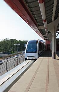 A Metro Train at a Platform