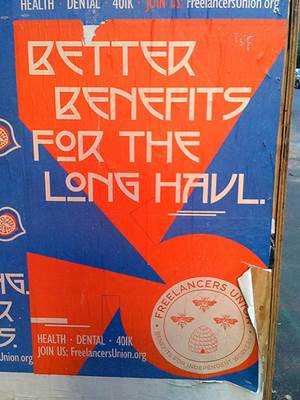 Freelancers Union's Benefits Poster