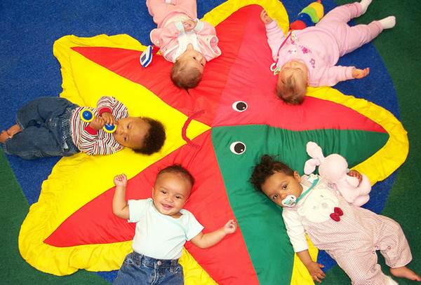 Babies in an Army Child Care Centre
