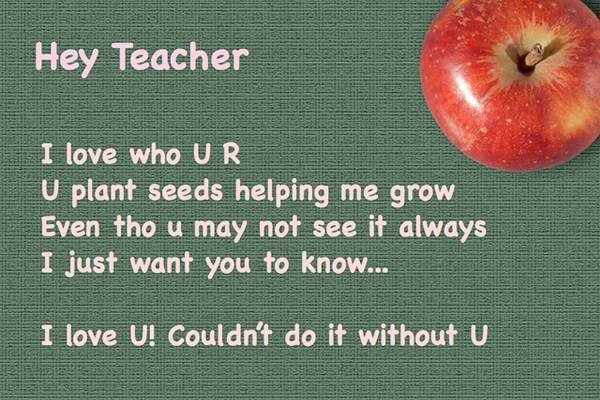 A Poem Dedicated to Teachers