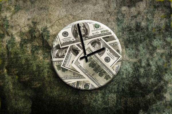 A Clock with Money on it - "Time is Money"