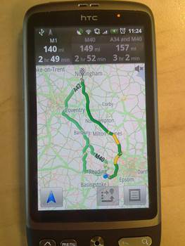 Google Navigation/Maps on a Smartphone