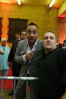 Canadian Comedian Russel Peters with a Fan