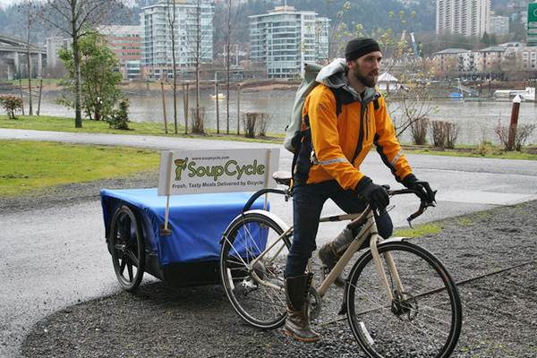 Man Driving a SoupCycle Carrier