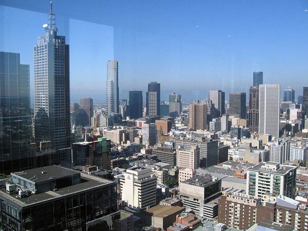 The view from an office in Melbourne, Australia