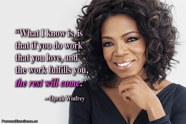 Oprah Winfrey Poster with an Inspirational Quote